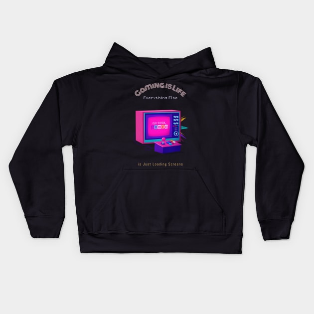 Gaming is Life! TV/Console Kids Hoodie by GenXGrownUp